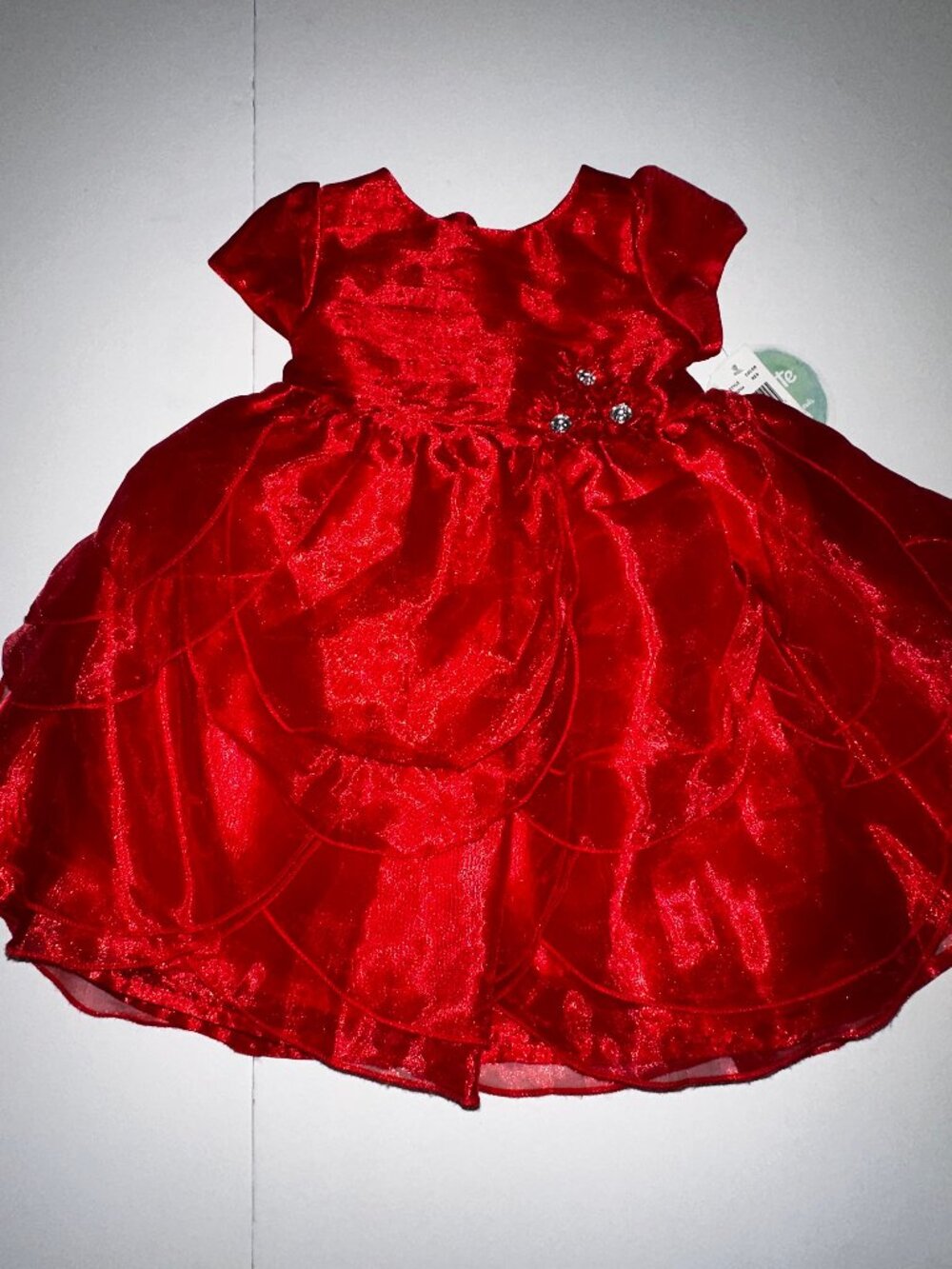 NWT Nannette Baby Tulle Sheer Dress Red 18 months Circle Party Girls Fancy